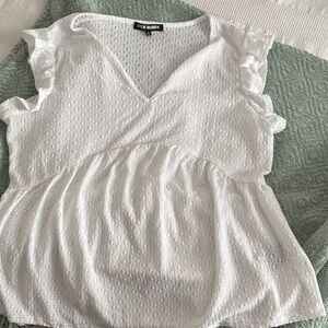Steve Madden White Eyelet Blouse